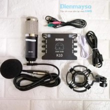 Sound card K10 thiết bị chuyên hát karaoke và thu âm