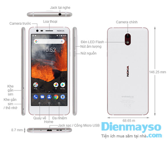 Nokia 3.1, Điện thoại Nokia 3.1